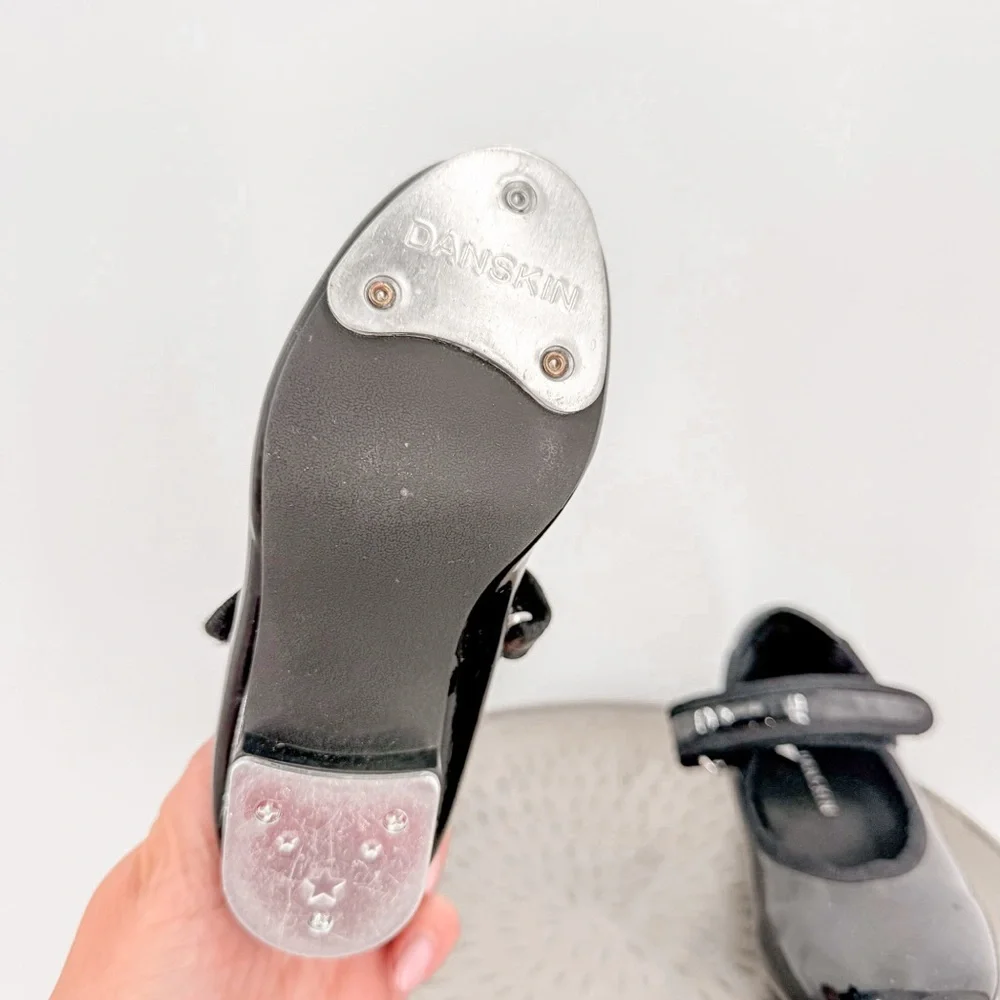 Danskin Black Patent Mary Jane Kids Tap Shoes